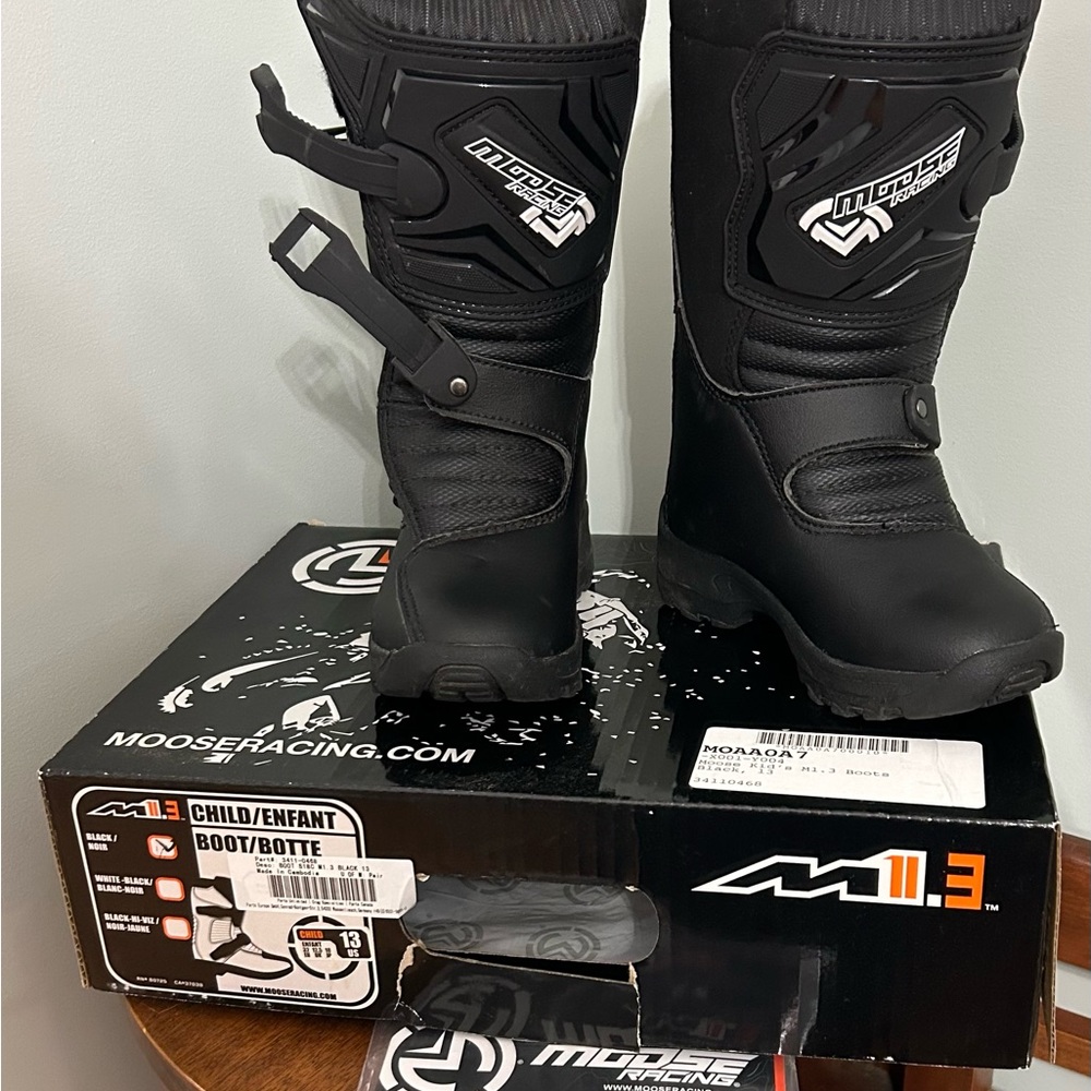 Moose Racing Kids Black Boots